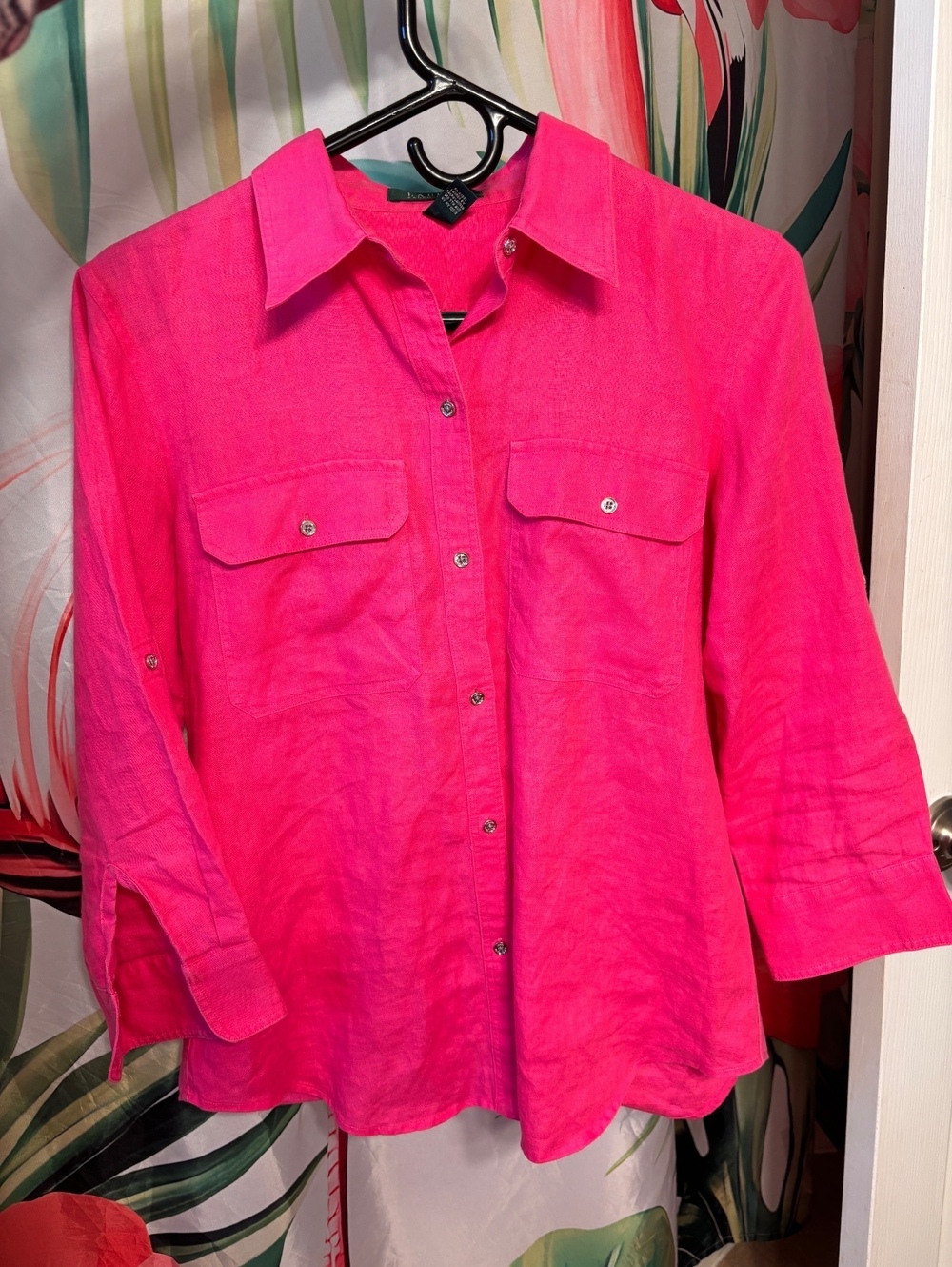 Ralph Lauren linen blouse size Medium